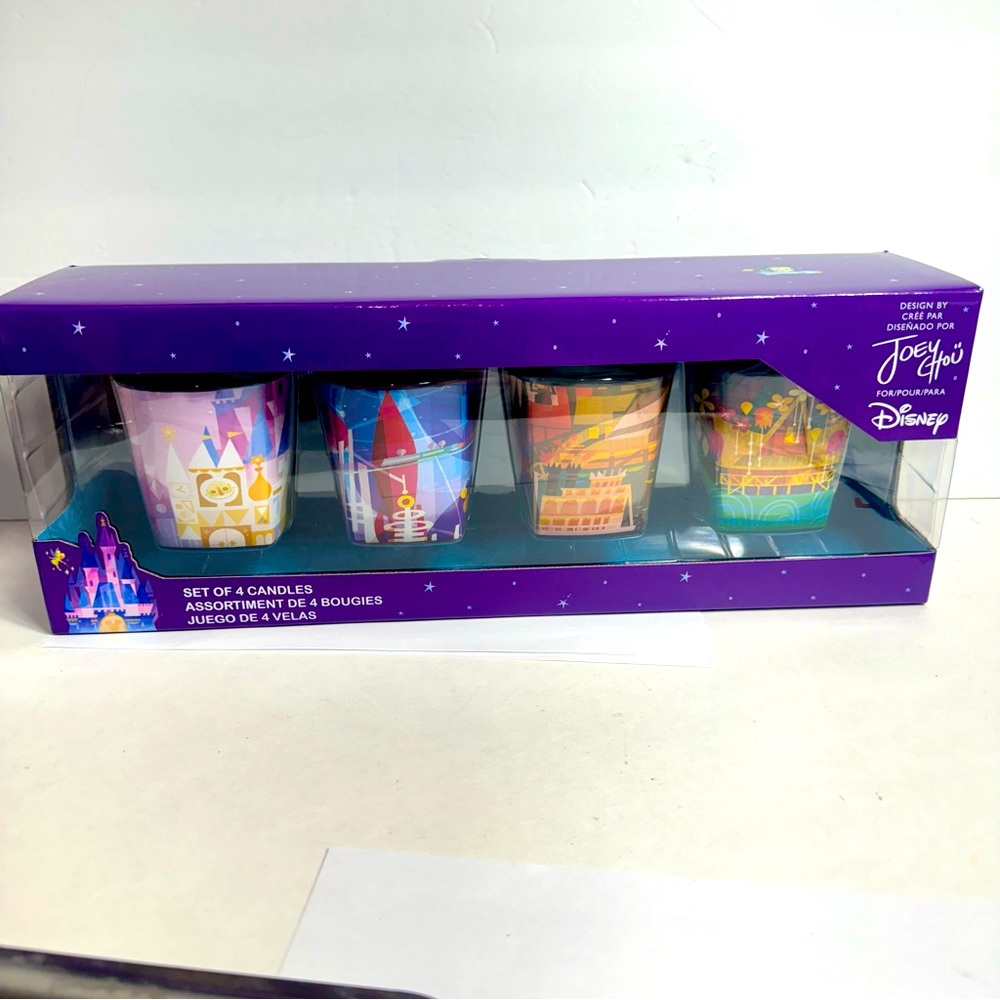 NWT. Disney Joey Chou Candle Set - Magic Kingdom - Set of 4.